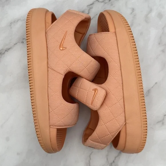 Nike Calm SE Sandals Womens 8 Apricot Agate Quilted Strap HJ9000-800 NWOB - Picture 9 of 14